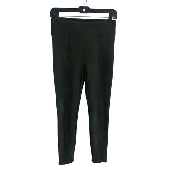 Spanx Pull On High Rise Olive Green Faux Suede Leggings Womens Size Small - Picture 1 of 6